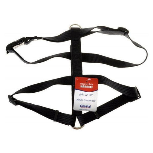 Tuff Collar Nylon Adjustable Harness - Black - Large (Girth Size 22"-38") - Giftscircle