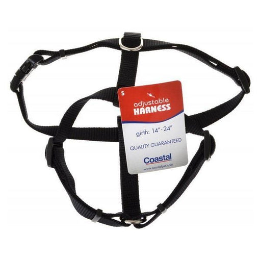 Tuff Collar Nylon Adjustable Harness - Black - Small (Girth Size 14"-24") - Giftscircle