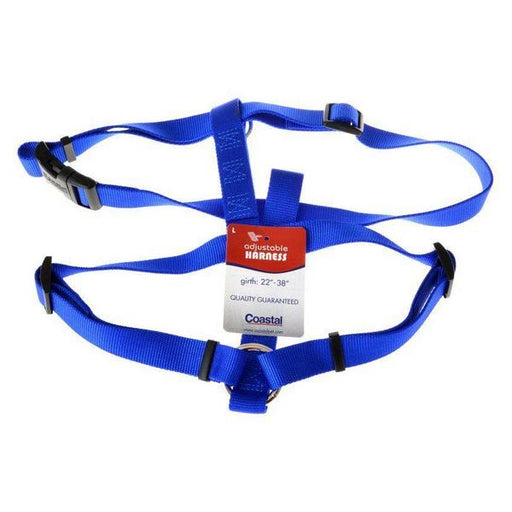 Tuff Collar Nylon Adjustable Harness - Blue - Large (Girth Size 22"-38") - Giftscircle