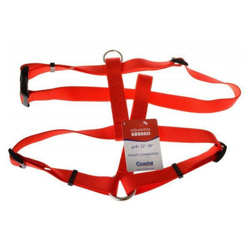 Tuff Collar Nylon Adjustable Harness - Red - Large (Girth Size 22"-38") - Giftscircle