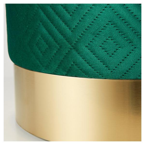 Vanity Stool with Gold Base - Green - Giftscircle