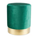 Vanity Stool with Gold Base - Green - Giftscircle