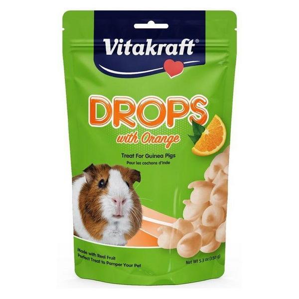 Vitakraft Drops with Orange for Pet Guinea Pigs - 5.3 oz - Giftscircle