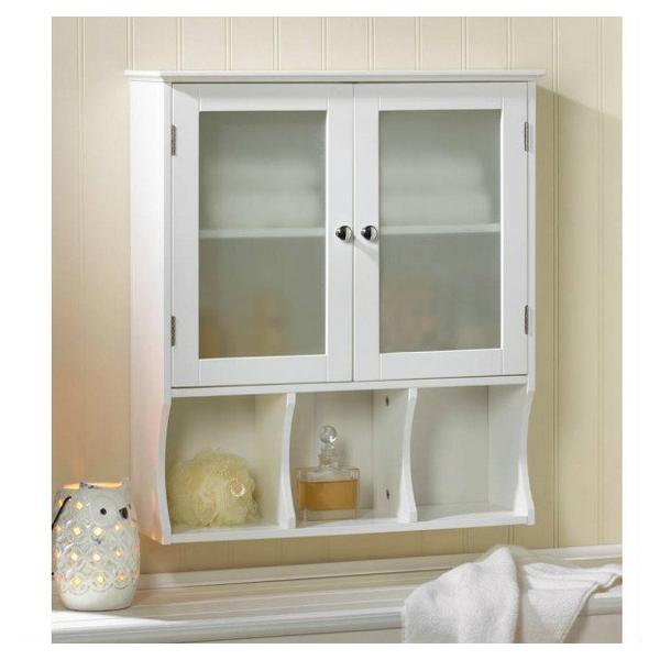 Wall Cabinet with Frosted Glass Doors - Giftscircle