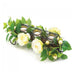 White Faux Floral Candle Holder Centerpiece - Giftscircle