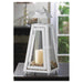 White Pyramid Candle Lantern - 11.5 inches - Giftscircle