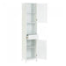 White Slatted Tall Slim Storage Cabinet - Giftscircle